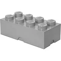 Kliknite za detalje - Kutija za odlaganje sa poklopcem LEGO® Kocka 8  50x25x18cm siva 4004