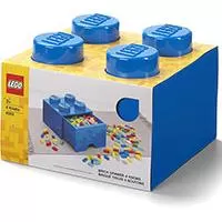 Kliknite za detalje - Kutija - fioka za odlaganje LEGO® Kocka 4  25x25x18cm plava 4005