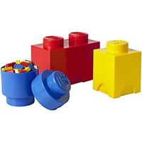 Set od 3 LEGO kutije za odlaganje crvena, žuta i plava 4014