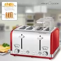 Kliknite za detalje - PROFI COOK Dupli toster za 4 kriške hleba PC-TA 1194 crveni