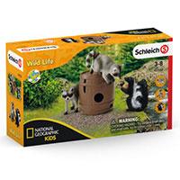Schleich figure Divlje životinje - Rakuni i tvor - Borba za orah 42532