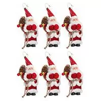 Kliknite za detalje - Set figurica 13 cm 6 kom Deco Santa Red