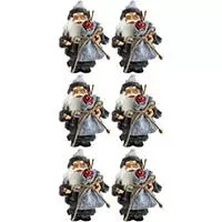 Kliknite za detalje - Set figurica 13 cm 6 kom Deco Santa Grey