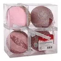 Kliknite za detalje - Ukrasi za novogodišnju jelku Kugle Icy Foam 8cm 4kom. TR