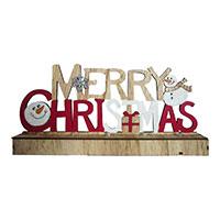 Kliknite za detalje - Novogodišnja drvena dekoracija za kuću 30cm Merry Christmas