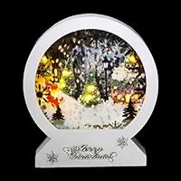 Kliknite za detalje - Novogodišnja dekoracija sa LED svetlom Merry Christmas 20cm