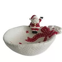 Kliknite za detalje - Novogodišnja i božićna dekoracija Činija Deda Mraz 18cm