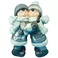 Kliknite za detalje - Novogodišnja i božićna dekoracija Figura 38cm Devojčica i Dečak