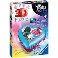 Kliknite za detalje - Ravensburger Napravi sam Srce Trolls - Kutija za sitnice od puzli 11232