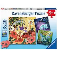 Kliknite za detalje - Bajkovita stvorenja Puzzle slagalica 3x49 delova Ravensburger 05181