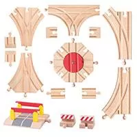 Kliknite za detalje - WOODY Delovi za drvenu prugu 15 komada 91813