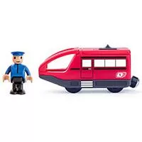 Kliknite za detalje - WOODY Delovi za drvenu prugu - Lokomotiva za brzi voz crvena 91908