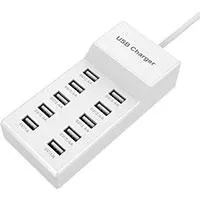 Kliknite za detalje - Kućni punjač mobilnih uređaja sa 10 USB portova KT-USBP-100