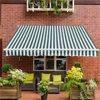 Kliknite za detalje - Tenda za montažu na zid ili plafon Zeleno Bela 3x2m