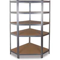 Ugaona metalna stalaža sa pet polica za odlaganje Nosivost 5x175kg 180x90x90x40cm