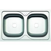 Inox dupla sudopera 50x80cm Zilan ZLN2982