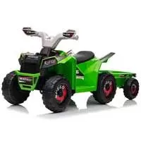 Kliknite za detalje - Dečije vozilo na akumulator sa prikolicom ATV Green