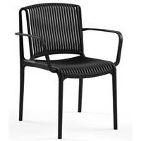 Baštenska stolica sa naslonima za ruke Tilia Nes Black
