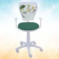 Kliknite za detalje - Dečija radna stolica Ministyle White Cveće