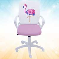 Kliknite za detalje - Dečija radna stolica Fly White Flamingo