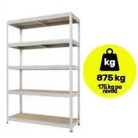 Kliknite za detalje - Metalna polica velike nosivosti 5x175kg 180x120x50cm