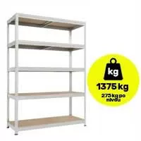 Kliknite za detalje - Metalna polica velike nosivosti 5x275kg 180x120x45cm