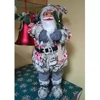 Kliknite za detalje - Deda Mraz Figura Juplauf 2023 Grey 65 cm