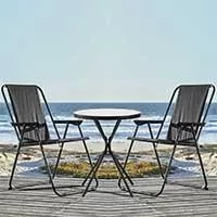 Kliknite za detalje - Za Uživanje Na Plaži, Terasi, Dvorištu - Baštenska Garnitura Sa Sklopivim Stolicama