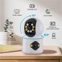 Kliknite za detalje - IP Wi-Fi dual kamera sa rotirajućim i fiksnim objektivom WFIP-3103X