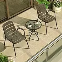 Kliknite za detalje - Garnitura za Terasu Fylliana 2 Seater Brown - 2 Stolice i Sto