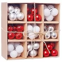 Kliknite za detalje - Mega komplet mini kuglica za novogodišnju jelku 3 cm 99 komada