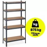 Kliknite za detalje - Polica sa 5 nivoa Nosivost 875kg 35517