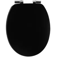 Kliknite za detalje - Tendance Wc Daska Mdf Sa Metalnim Okovima Soft Close 37,5x46 Cm Crna
