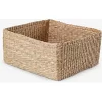 Kliknite za detalje - Pletena korpa od morske trave 28x28x13cm Natur