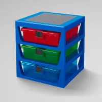 Kliknite za detalje - LEGO® Kutija sa 3 fioke za odlaganje i pločom za gradnju na vrhu