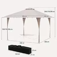 Kliknite za detalje - Sklopivi Gazebo sa Mehanizmom 4 x 4 m i podesivom visinom