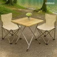 Kliknite za detalje - Garden garnitura Sklopivi set Dve stolice i sto