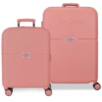 Kliknite za detalje - Koferi za putovanja 70cm i 55cm Pepe Jeans Accent powder pink 76989