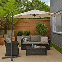 Kliknite za detalje - Baštenski suncobran viseći aluminijum PE 300 cm