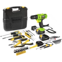 Kliknite za detalje - FIELDMANN FDV 10205-51AR Akumulatorska bušilica 12V + pribor (51 delova)