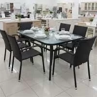 Kliknite za detalje - Trpezarijska garnitura za 6 osoba Gven Black