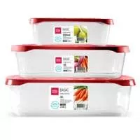 Kliknite za detalje - Komplet pravougaonih kutija za hranu sa poklopcima 3kom. Frigo Frozen
