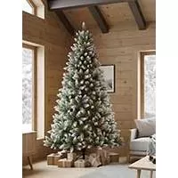 Jelka 240 cm sa šišarkama, snegom