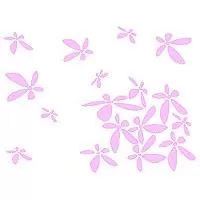 Kliknite za detalje - Zidni tatoo Flower Power U01B 120x90cm F8C5F9