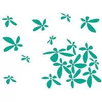 Kliknite za detalje - Zidni tatoo Flower Power U01B 120x90cm 00A896