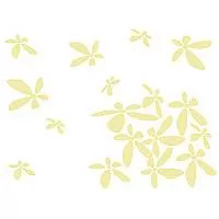 Kliknite za detalje - Zidni tatoo Flower Power U01B 120x90cm F3EBAA