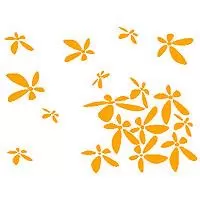 Kliknite za detalje - Zidni tatoo Flower Power U01B 120x90cm FFA600