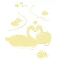 Kliknite za detalje - Zidni tatoo Swans R01B 100x120cm F3EBAA