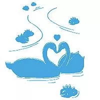 Kliknite za detalje - Zidni tatoo Swans R01B 100x120cm 47A7DE