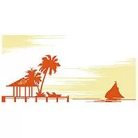 Kliknite za detalje - Zidni tatoo Paradise Island PS01 120x60cm DB5316 F3EBAA